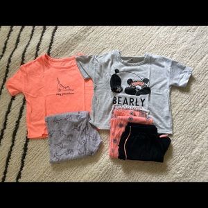 Girls size 10 pajama sets